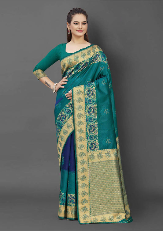 Uttara 279D by Vastrya Saree with Attached Blouse Pieces