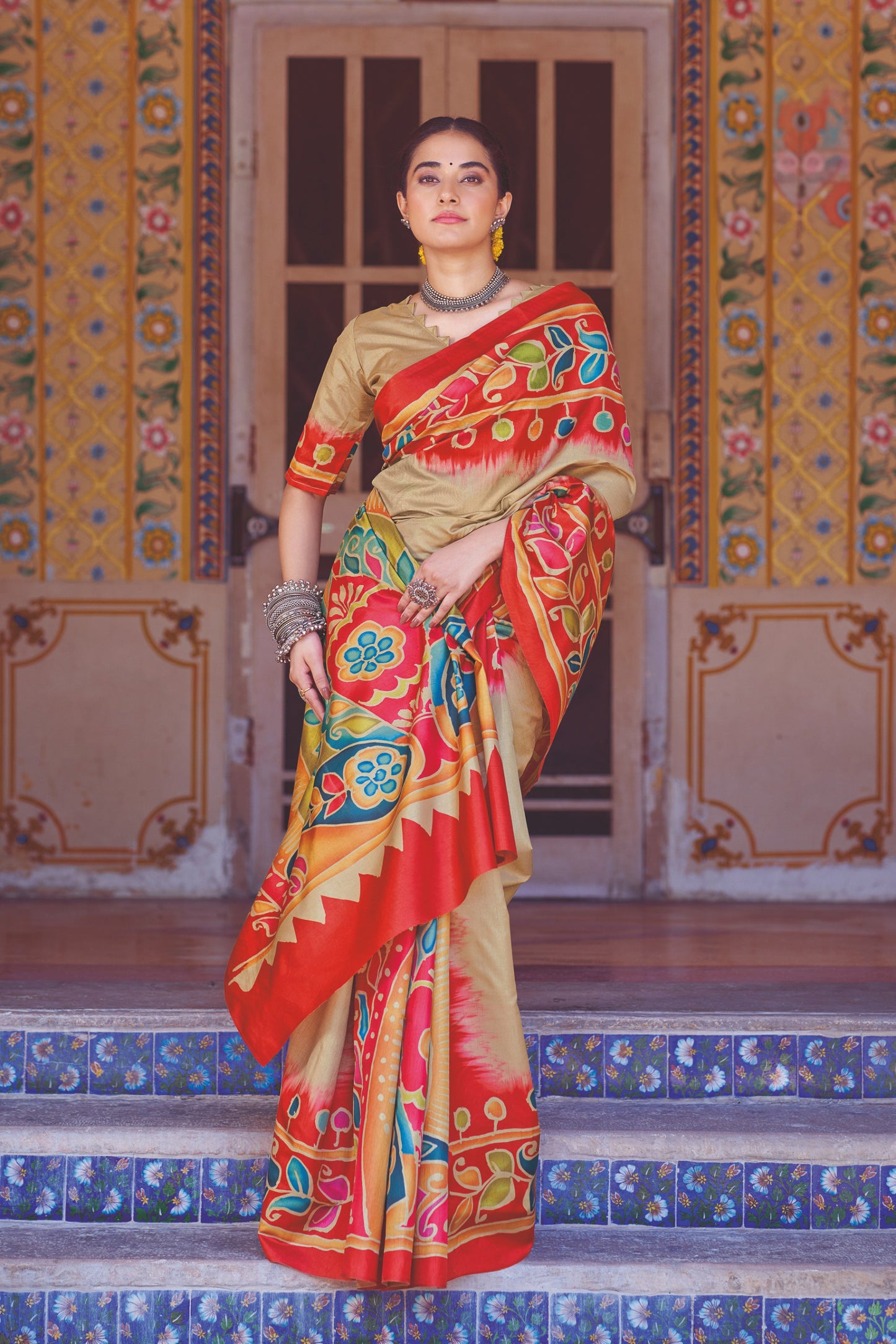 Shakuntala 03 by Vastrya Kozi Silk Floral Printed Saree