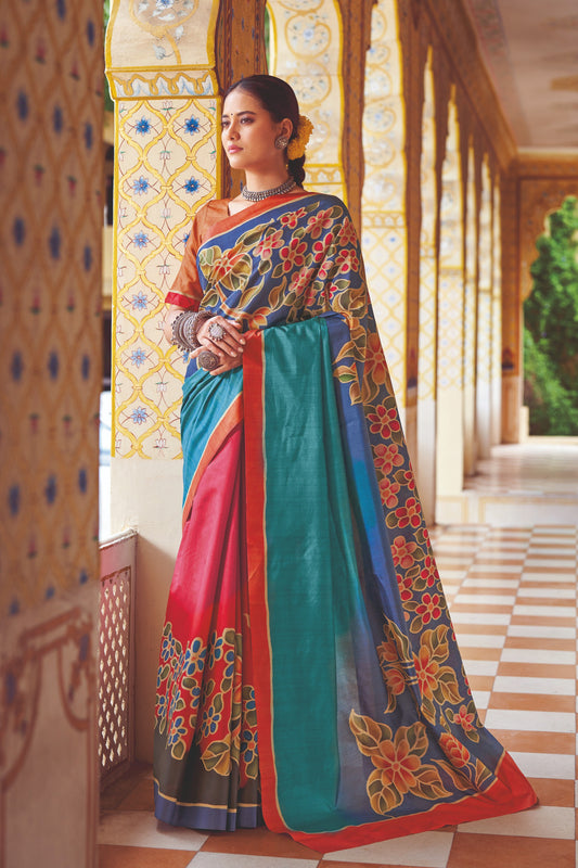 Shakuntala 08 by Vastrya Kozi Silk Floral Printed Saree