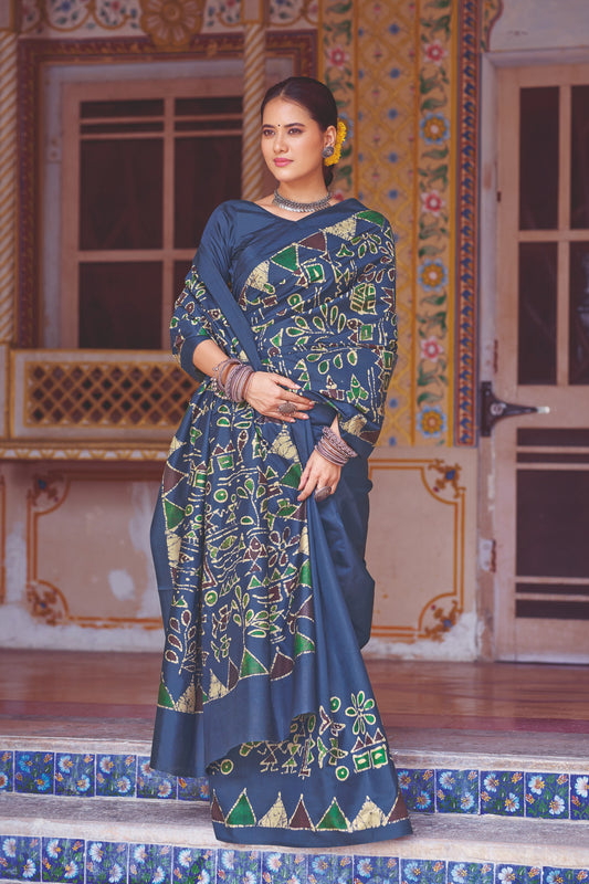 Shakuntala 07 by Vastrya Kozi Silk Floral Printed Saree