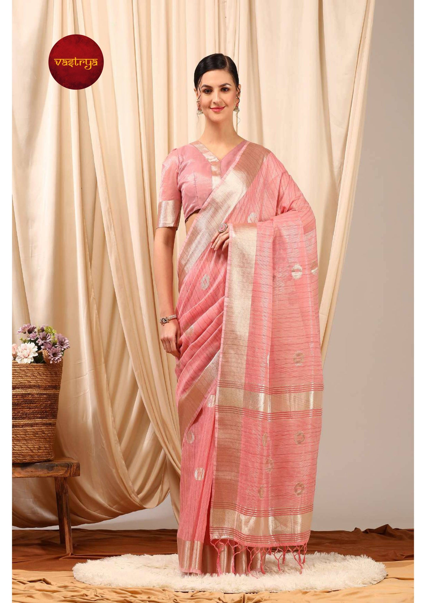 Lata 07A by Vastrya Cotton Silk Saree