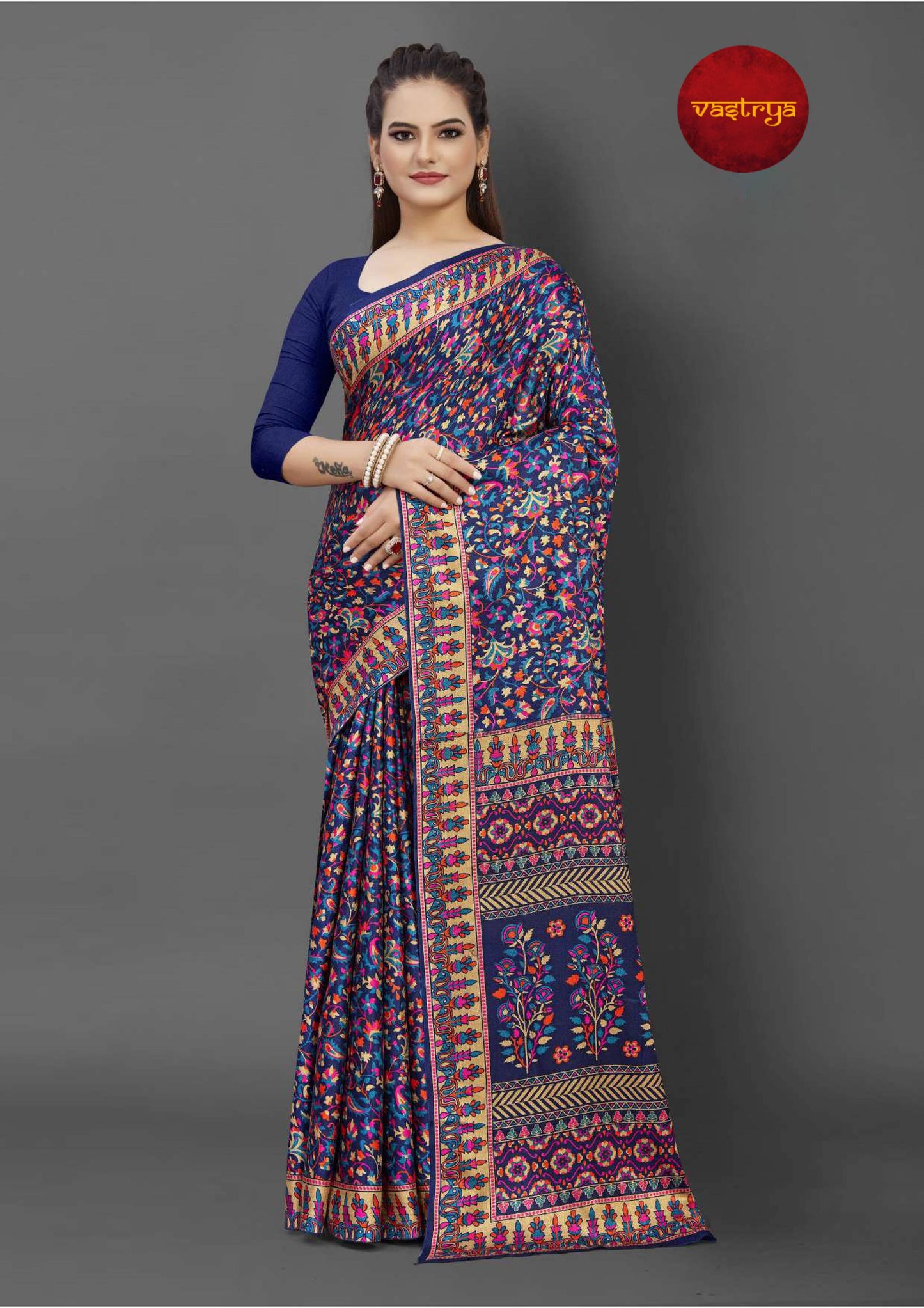 Indira 02 by Vastrya Pashmina Silk Saree for Women