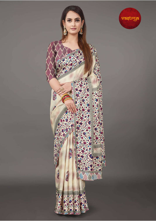 Indira 08 by Vastrya Pashmina Silk Saree for Women