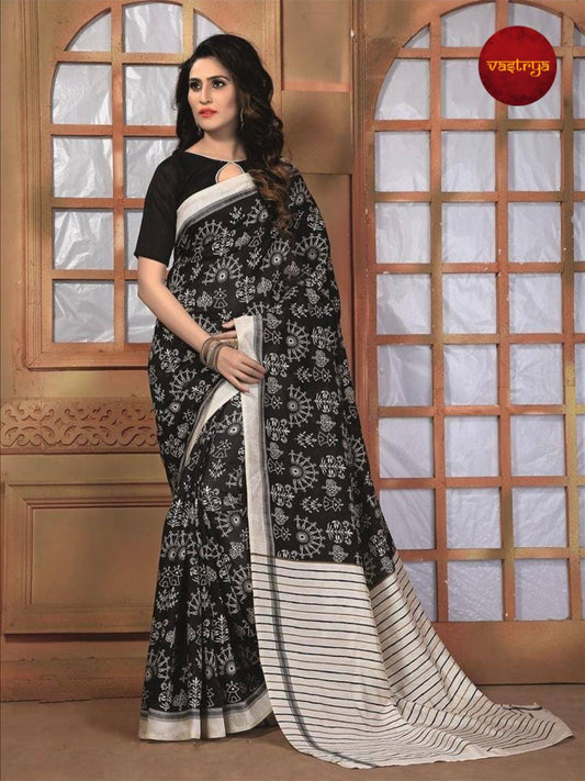 Arundhati 09 by Vastrya Cotton Silk Saree with Attached Blouse Pieces