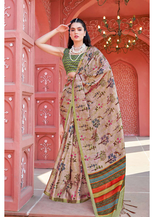 Maitreyi 08 by Vastrya Saree with Attached Blouse Pieces