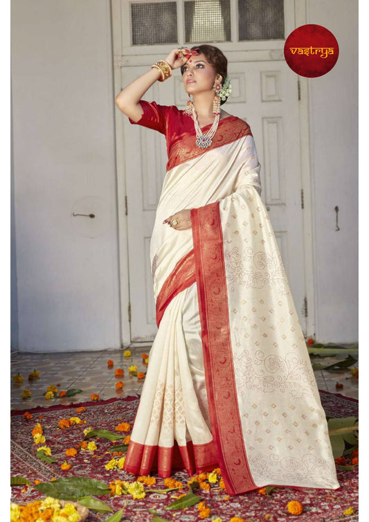 Bhagavati 109 by Vastrya Cotton Silk Saree for women