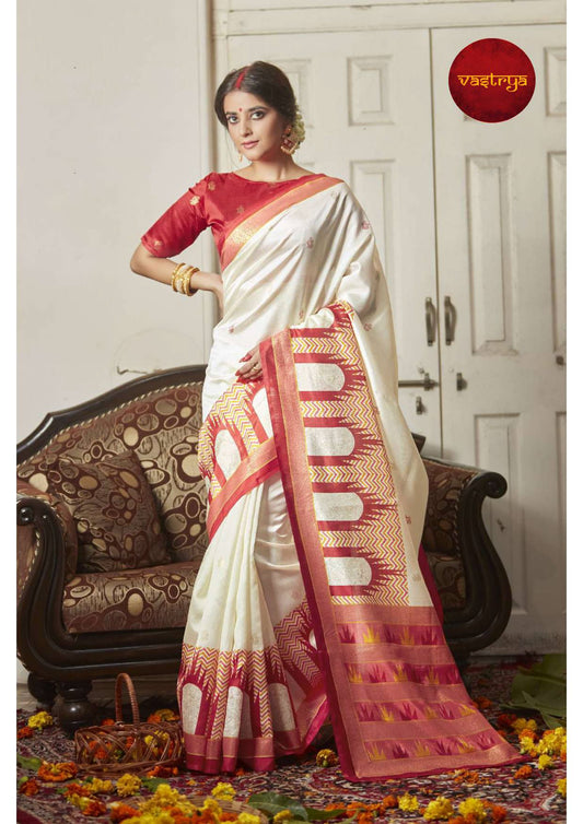 Bhagavati 111 by Vastrya Cotton Silk Saree for women